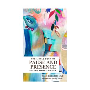 Pause and Presence Affirmation Deck cover with elephant painting